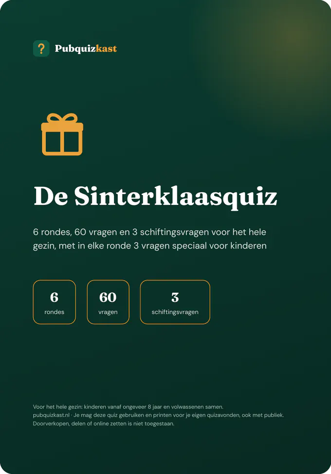 Voorkant van De Sinterklaasquiz